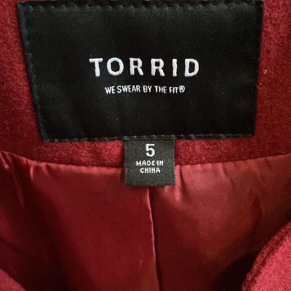 Torrid Wool Coat Fit Flare Womens Corpcore Classic Minimalist Career Cas… - Picture 6 of 9